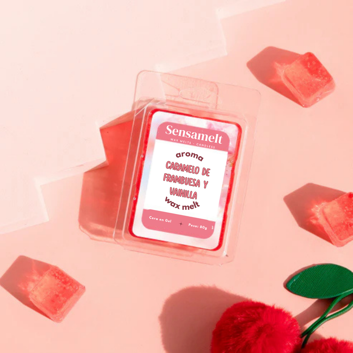 Himbeer-Vanille-Karamell - Gel Wax Melt